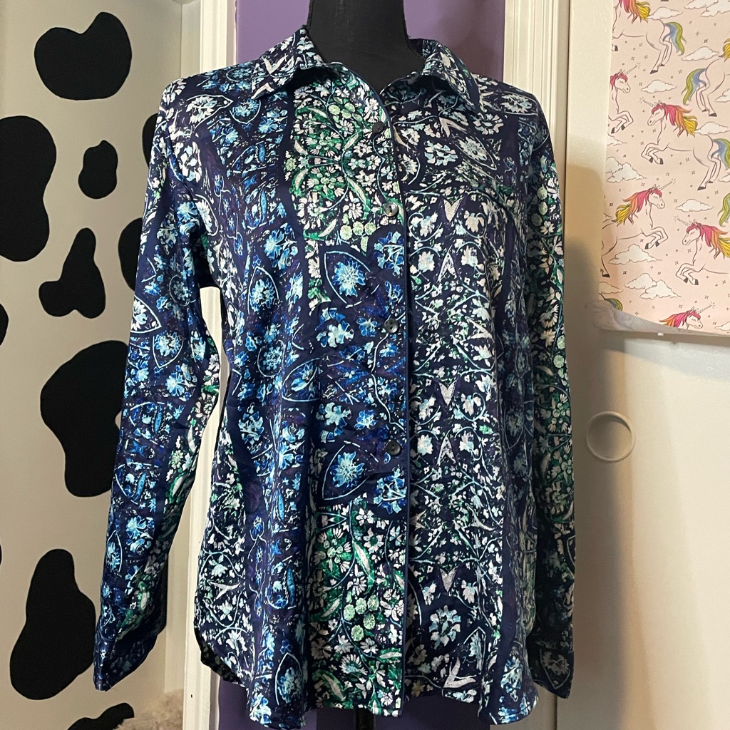 Blue Patchwork Shirt